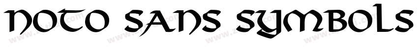 Noto Sans Symbols Bo字体转换